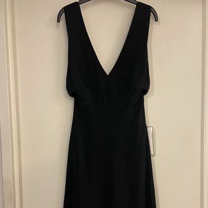 J. Crew Black Silk Halter Long Gown Dress- Size 8